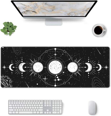 لوحة ماوس ألعاب Dreamcatcher Mystical Moon XL، لوحة ماوس مطاطية كبيرة غير قابلة للانزلاق، وسادة مكتب ذات حواف مخيطة، وسادة ماوس طويلة ممتدة، 31.5 بوصة × 11.8 بوصة in Kuwait