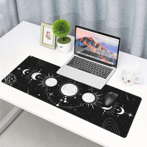 لوحة ماوس ألعاب Dreamcatcher Mystical Moon XL، لوحة ماوس مطاطية كبيرة غير قابلة للانزلاق، وسادة مكتب ذات حواف مخيطة، وسادة ماوس طويلة ممتدة، 31.5 بوصة × 11.8 بوصة in Kuwait