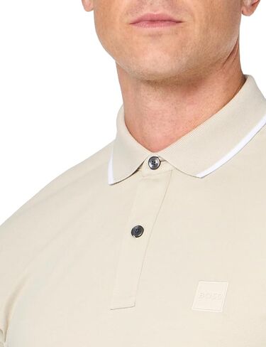 BOSS Men's Square Patch Logo Slim Fit Cotton Polo Shirt in Saudi Arabia