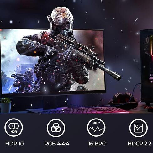 16K DP 2.1 Cable, DisplayPort 2.0 Cable [16K@60Hz, 10K@60Hz, 8K@120Hz, 4K@240Hz 165Hz 144Hz] Support 80Gbps, HDCP DSC 1.2a, HDR10 FreeSync G-Sync for 3090 Graphics PC,3.3FT in Saudi Arabia