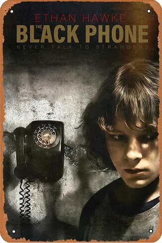 الهاتف الأسود فيلم الفيلم المشارك خمر معدن القصدير تسجيل ، جدار ديكور للحانات ، ديكور بار القهوة ، ديكور جدران المنزل 12X8 بوصة in Saudi Arabia