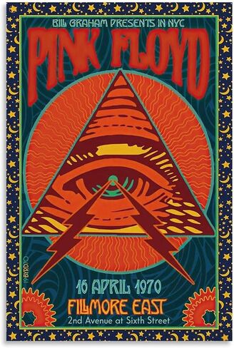 MAIDOU Vintage Progressive Rock Poster 70s 80s 90s Retro Bedroom Decor Wall Art Concert Poster Old Music Album Cover Print 12x18inch(30x45cm) Unframe-style-9 in Saudi Arabia