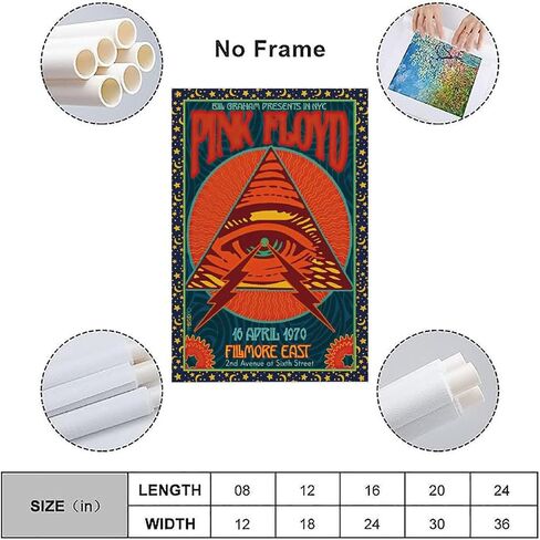 MAIDOU Vintage Progressive Rock Poster 70s 80s 90s Retro Bedroom Decor Wall Art Concert Poster Old Music Album Cover Print 12x18inch(30x45cm) Unframe-style-9 in Saudi Arabia