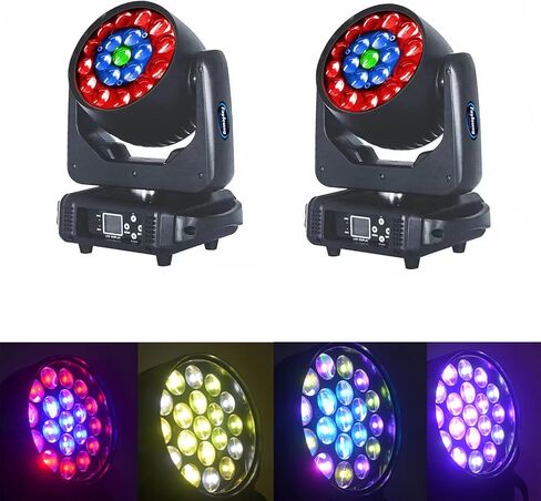 Moving Head Stage Light, Fayleung Zoom Wash Moving Head LED 1915 for Church Wedding Disco Party Nightclub Live Show (2 pcs) in Saudi Arabia