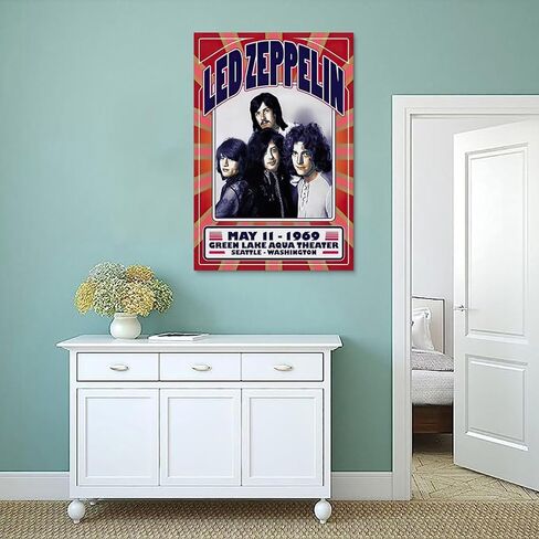 MAIDOU Vintage Progressive Rock Poster 70s 80s 90s Retro Bedroom Decor Wall Art Concert Poster Old Music Album Cover Print 12x18inch(30x45cm) Unframe-style-9 in Saudi Arabia