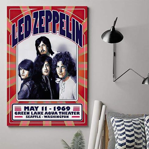MAIDOU Vintage Progressive Rock Poster 70s 80s 90s Retro Bedroom Decor Wall Art Concert Poster Old Music Album Cover Print 12x18inch(30x45cm) Unframe-style-9 in Saudi Arabia