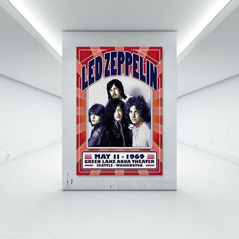MAIDOU Vintage Progressive Rock Poster 70s 80s 90s Retro Bedroom Decor Wall Art Concert Poster Old Music Album Cover Print 12x18inch(30x45cm) Unframe-style-9 in Saudi Arabia