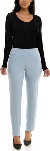 Zac & Rachel Women's Millennium Fabric Pull-On Slim Leg Pant, Chambray, 16 in Saudi Arabia
