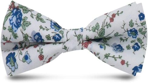 Dan Smith Cotton Bowties For Mens 25.6"-Neck-Size Clip-On Adjustable Floral Bowties Hankie Set in Saudi Arabia