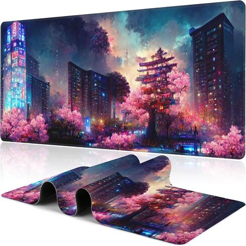 Abstract Golden Mountain Desk Mat,Large Gold Line Art Gaming Keyboard Mouse Pad,Non-Slip Rubber Base Desk Pad Thick Stitched Edges Waterproof Mousepad Mouse Mat 31.5"x11.8" in Saudi Arabia