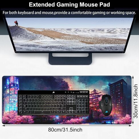Abstract Golden Mountain Desk Mat,Large Gold Line Art Gaming Keyboard Mouse Pad,Non-Slip Rubber Base Desk Pad Thick Stitched Edges Waterproof Mousepad Mouse Mat 31.5"x11.8" in Saudi Arabia