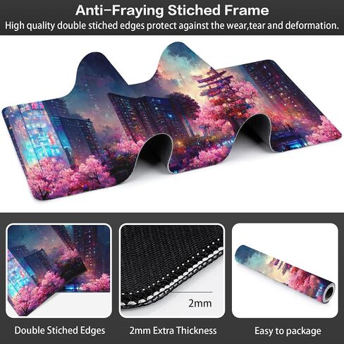 Abstract Golden Mountain Desk Mat,Large Gold Line Art Gaming Keyboard Mouse Pad,Non-Slip Rubber Base Desk Pad Thick Stitched Edges Waterproof Mousepad Mouse Mat 31.5"x11.8" in Saudi Arabia