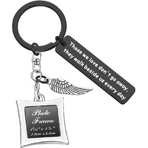 AKTAP Photo Frame Keychain Memorial Gifts Those We Love Don't Go Away Picture Frame Keyring