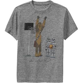 STAR WARS Chewie Basketball Boys Short Sleeve Tee Shirt