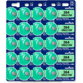 Murata 364 Battery SR621SW 1.55V Silver Oxide Watch Button Cell (5 Batteries) in Saudi Arabia
