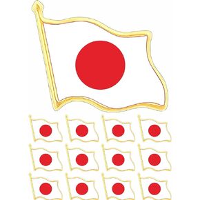 CINFAC 12/25/50 pcs Small metal Japanese flag lapel pin Japan flag pins for men Suit Jacket