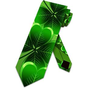 Three Rooker St. Patrick's Day Ties Large Lucky Clover Mens Necktie