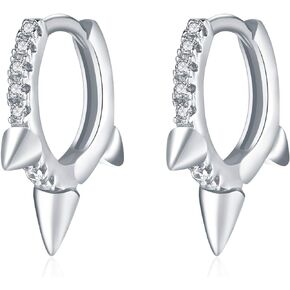 Small Huggie Hoop Earrings for Women Girls, Dainty Lightweight Huggie Earring for Everyday in 925 Sterling Silver, Hypoallergenic