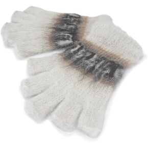 Adult Alpaca Fingerless Gloves One Size Off-White