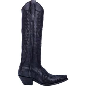 Dan Post Womens Hallie Snip Toe Casual Boots Knee High Low Heel 1-2" - Black - Size 10 M