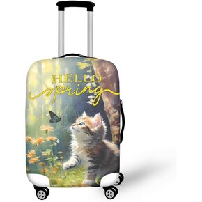 COEQINE Women Girls Luggage Cover Suitcase Protector Washable Baggage Covers 18-32 Inch Print Strawberry Pink