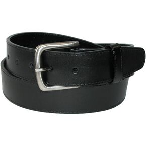 CTM® Men's Leather Money Belt Removable Buckle, 38, Black