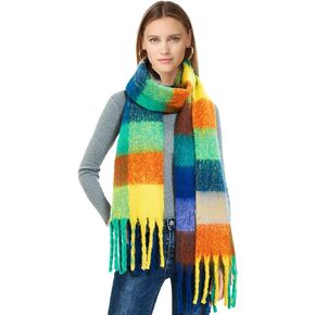 Jepony Large Scarf Colorful CashmereThick Tassel Scarf for Women Fall Winter Warm Big Shawl Blanket Scarves & Wraps Gifts