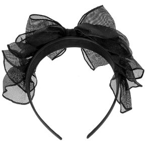Knotted Hair Band Black Knotted Headband Lace Bow Headband, Lace Bowknot Hair Bands 80s Fancy Dress Costume Accessories Lace Headband for Women Girls Black Headband Lace Cosplay Headdress