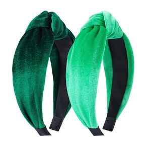 YanJie Knotted Headbands for Women Girls, Blue Velvet Knot Headbands Purple Non Slip Wide Head Bands Fashion Hair Accessories for Women and Girls Daily Headwear Gifts