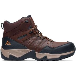 ACE Work Boots Badlands Mid, Men's Nano Composite Toe (NCT) Hiker Work Boots, Slip Resistant, Water Resistant