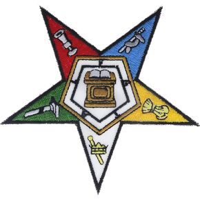 OES Eastern Star Masonic 4" Embroidered Patch IVAN3848 F3D36Y