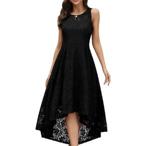 Womens Elegant Cocktail Dress Bridesmaid Dress Hi-Lo Lace Swing for Wedding Guest Evening Party Ball Gown