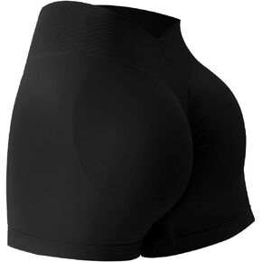 Vertvie Gym Shorts Women Scrunch Butt Workout Shorts High Waisted Seamless V Back Yoga Biker Booty Running Athletic Shorts
