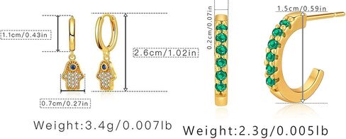 Gold Dainty Huggie Hoop Earrings for Women 18K Real Gold Plated Cuff Earrings Small Cubic Zirconia Hoop Earrings for Men Hypoallergenic Cartilage Ear Jewelry for Women in Saudi Arabia