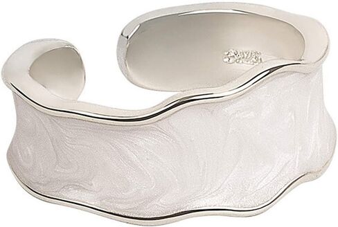 Colorful Adjustable Oil Drip Enamel Wave Wide Irregular Chunky Opening Stackable Punk Cool Elegant Friendship Finger Ring Set Jewelry for Women Girls in Kuwait