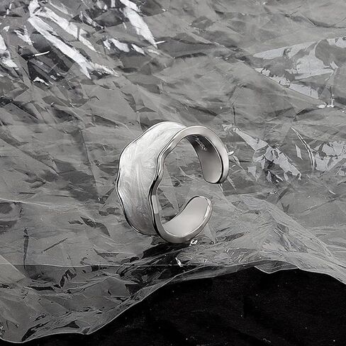 Colorful Adjustable Oil Drip Enamel Wave Wide Irregular Chunky Opening Stackable Punk Cool Elegant Friendship Finger Ring Set Jewelry for Women Girls in Kuwait