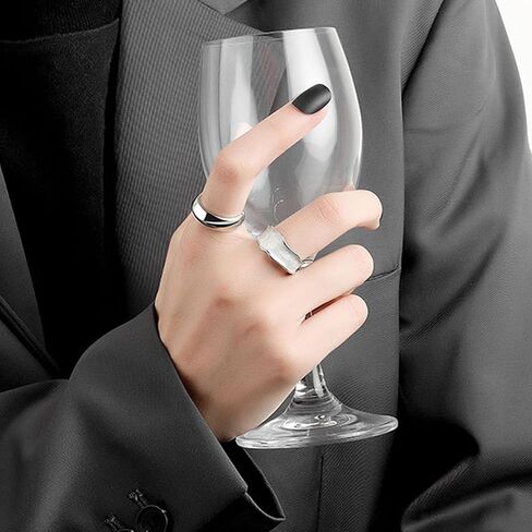 Colorful Adjustable Oil Drip Enamel Wave Wide Irregular Chunky Opening Stackable Punk Cool Elegant Friendship Finger Ring Set Jewelry for Women Girls in Kuwait