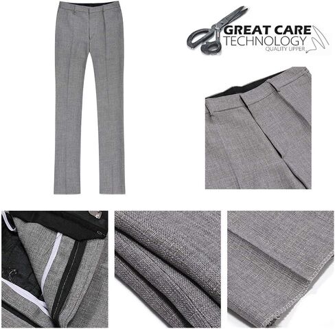 طقم بدلة كتان رجالي مكون من 3 قطع من YUNCLOS، سترة وسترة تكس وسروال in Kuwait