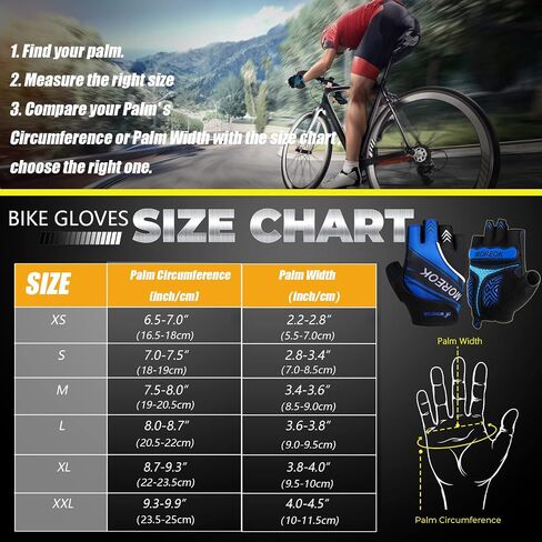 BIKINGMOREOK Cycling Gloves Bike Gloves Biking Gloves for Men Women,Half Finger Mountain Bike Gloves Workout Gloves Road Bicycle Gloves with 5MM Anti-Slip Gel Pads in Kuwait