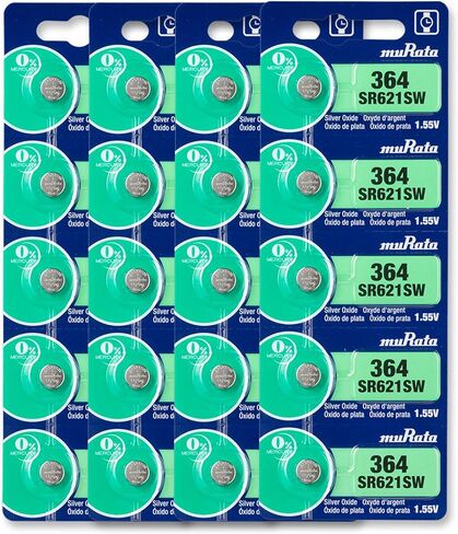 Murata 364 Battery SR621SW 1.55V Silver Oxide Watch Button Cell (5 Batteries) in Saudi Arabia