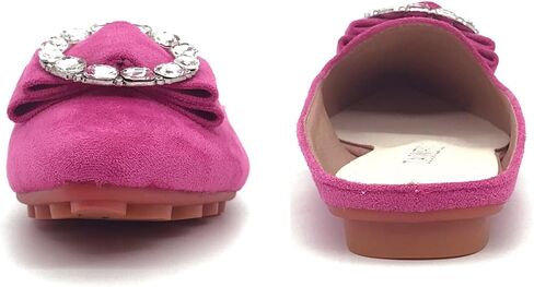 Rhinestone Mules for Women Flats Shoes Slip On Backless Loafer Pointed Toe Dress Mule Slides in Saudi Arabia