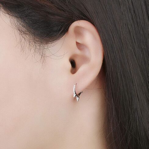 Small Huggie Hoop Earrings for Women Girls, Dainty Lightweight Huggie Earring for Everyday in 925 Sterling Silver, Hypoallergenic in Saudi Arabia