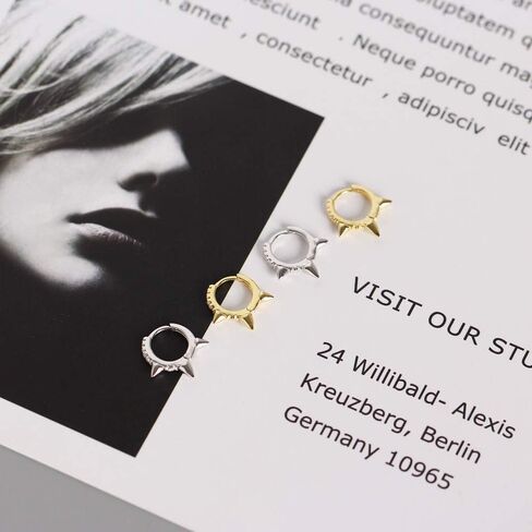 Small Huggie Hoop Earrings for Women Girls, Dainty Lightweight Huggie Earring for Everyday in 925 Sterling Silver, Hypoallergenic in Saudi Arabia