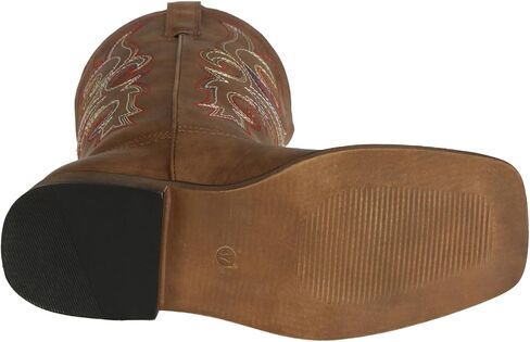 SheSole Women's Wide Width Cowboy Boots Square Toe Mid Calf Western Cowgirl Boots in Kuwait