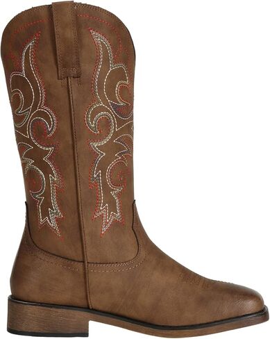 SheSole Women's Wide Width Cowboy Boots Square Toe Mid Calf Western Cowgirl Boots in Kuwait