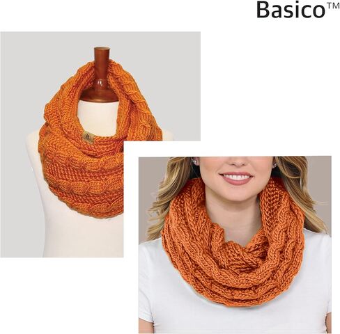 BASICO Infinity Scarf | Winter Crochet Knit Scarf in One Size in Saudi Arabia