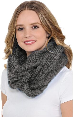 BASICO Infinity Scarf | Winter Crochet Knit Scarf in One Size in Saudi Arabia