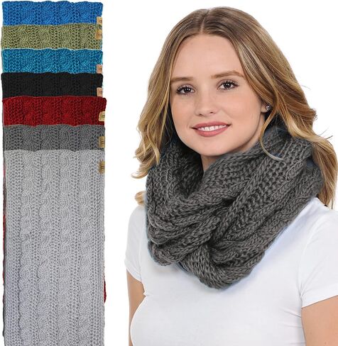 BASICO Infinity Scarf | Winter Crochet Knit Scarf in One Size in Saudi Arabia