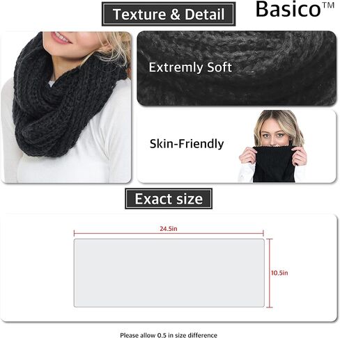 BASICO Infinity Scarf | Winter Crochet Knit Scarf in One Size in Saudi Arabia