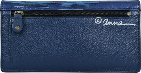 Anna by Anuschka Women's Hand Painted Leather Two-fold Clutch Wallet in Saudi Arabia